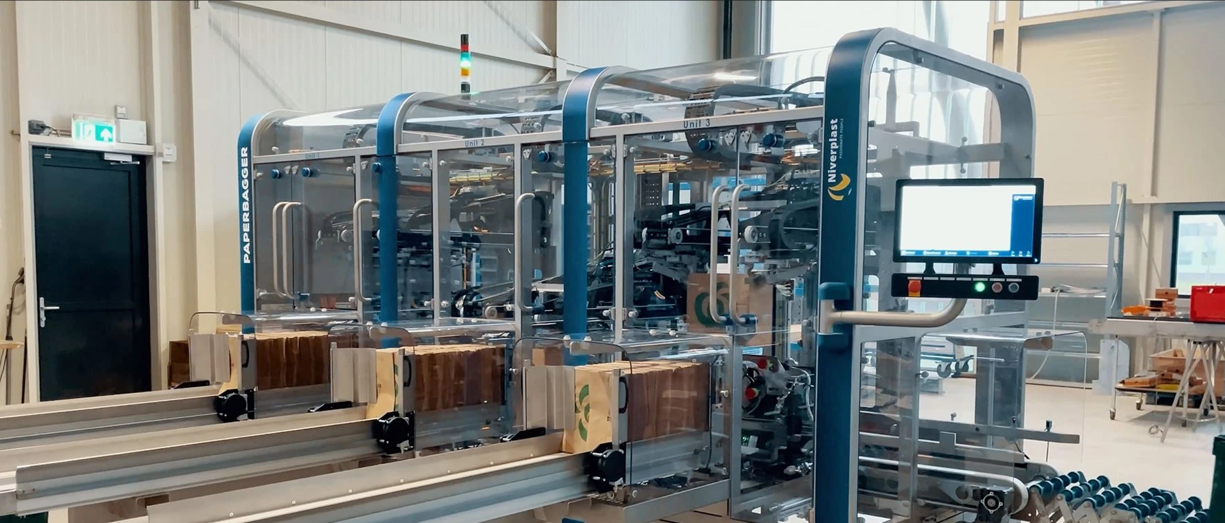 High speed triple paper bag placing | Niverplast