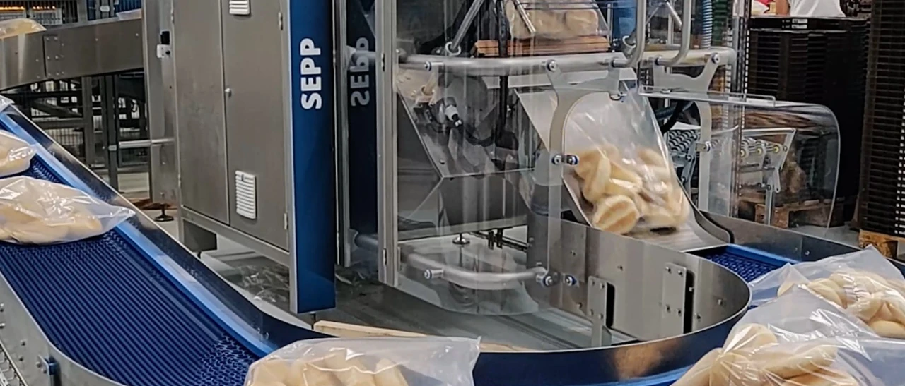 Vertical form filling sealing bread packaging